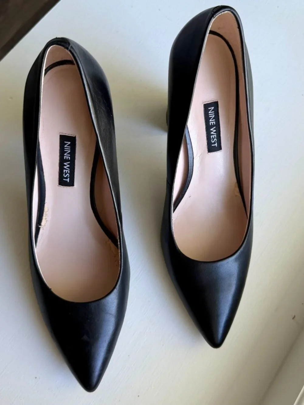 Nine West Astoria 9x9 Block Heel Pumps, Black Size 7M, Classic and Comfy